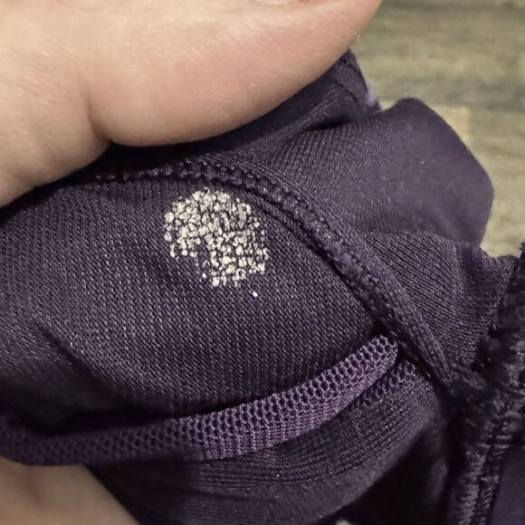 Lululemon Energy Purple Sports Bra No Size Strappy Crossback Striped Workout Gym - Picture 4 of 5